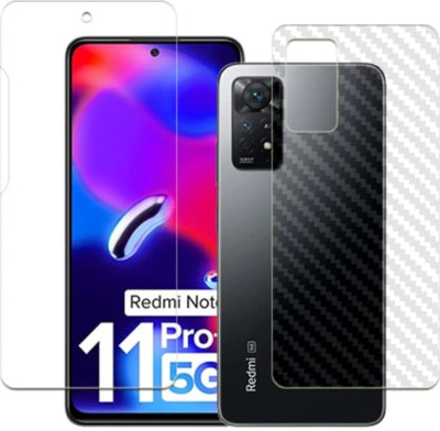 AHWAVEEDA Front and Back Tempered Glass for XIAOMI REDMI NOTE 11 PRO + 5G FRONT AND BACK TEMPERED GLASS(Pack of 2)