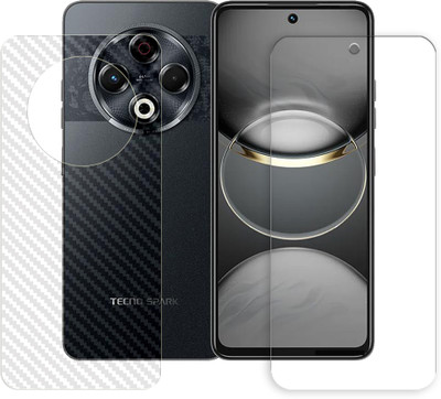 SOMTONE Front and Back Tempered Glass for Tecno Spark 30 4G Tempered Glass Screen Protector | Anti-Scratch | Edge to Edge Full Coverage | 9H Hardness (1 FRONT TEMPERED GLASS AND 1 BACK CARBON FIBER SKIN)(Pack of 1) SOMTONE Front and Back Tempered Glass for Tecno Spark 30 4G Tempered Glass Screen Protector | Anti-Scratch | Edge to Edge Full Coverage | 9H Hardness (1 FRONT TEMPERED GLASS AND 1 BACK CARBON FIBER SKIN)(Pack of 1)