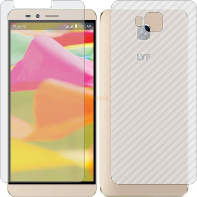 TELTREK Front and Back Tempered Glass for LYF WIND 2 (Front Matte Finish & Back 3d Carbon Fiber)(Pack of 2)