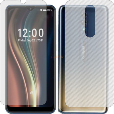 TELTREK Front and Back Tempered Glass for COOLPAD LEGACY 5G (Front Matte Finish & Back 3d Carbon Fiber)(Pack of 2)