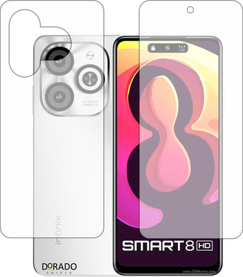 DORADO SHIELD Front and Back Tempered Glass for Infinix SMART 8 HD(Pack of 2)