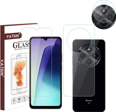 Vatsin Front and Back Tempered Glass for Redmi 14C(Pack of 3)