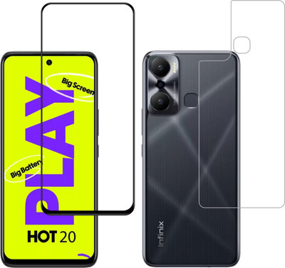 Vatsin Front and Back Tempered Glass for Infinix Hot 20 Play(Pack of 2)