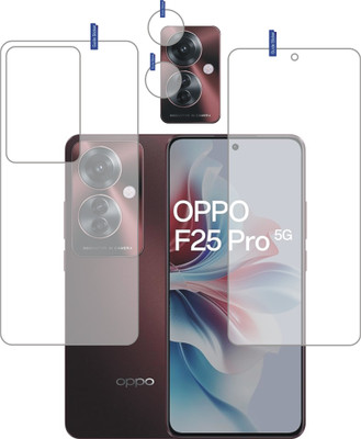 DESIBUZZ Front and Back Tempered Glass for Oppo F25 Pro 5G, (Flexible), camera lens protectors(Pack of 3)