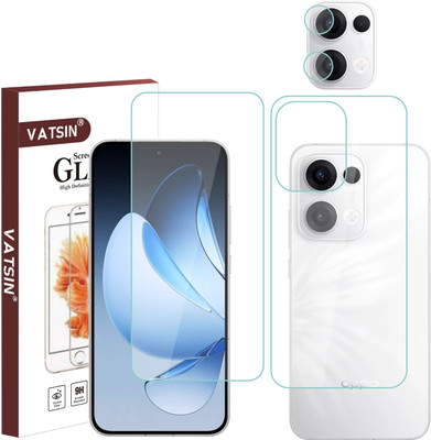 Vatsin Front and Back Tempered Glass for Oppo Reno 13 5G(Pack of 3)