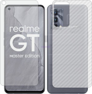 Fasheen Front and Back Tempered Glass for REALME GT MASTER RMX3360 (Front Matte Finish & Back 3d Carbon Fiber)(Pack of 2)