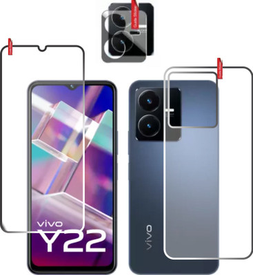 chakoor Front and Back Tempered Glass for VIVO Y22(Pack of 3)