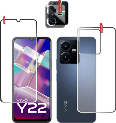 chakoor Front and Back Tempered Glass for VIVO Y22(Pack of 3)