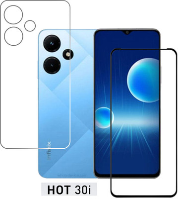 KANCHA Front and Back Tempered Glass for INFINIX HOT 30i(Pack of 2)