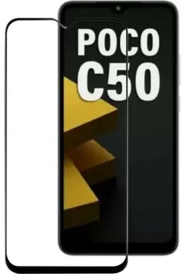 SRT Edge To Edge Tempered Glass for Poco C50(Pack of 1)