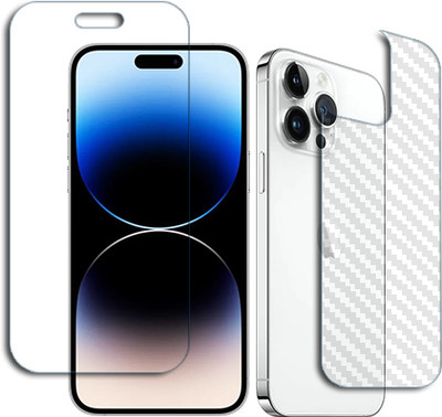 SOMTONE Front and Back Tempered Glass for Apple iPhone 14 Pro Max TEMPERED & FIBER FRONT BACK(Pack of 1)