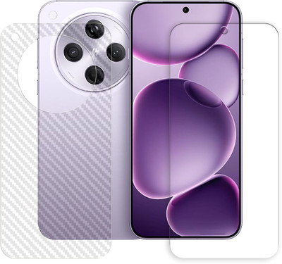 SOMTONE Front and Back Tempered Glass for Oppo Find X8s Plus 5G Tempered Glass Screen Protector | Anti-Scratch | Edge to Edge Full Coverage | 9H Hardness (1 FRONT TEMPERED GLASS PROTECTOR + 1 BACK CARBON FIBER SKIN)(Pack of 1)