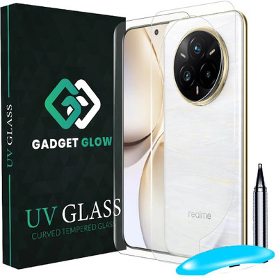 Gadget Glow Front and Back Tempered Glass for realme 14 Pro 5G, Realme 14 Pro +, Realme 14 Pro Plus 5G, 1 UV Tempered Glass with 1 Back Nano Fiber Guard(Pack of 2)