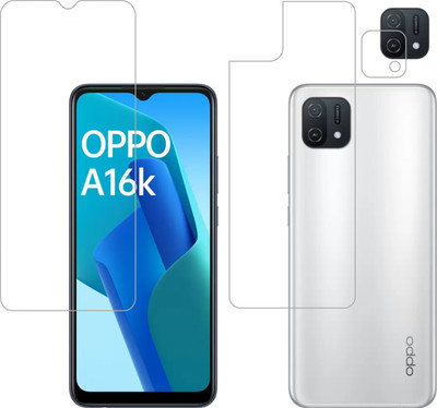 Vatsin Front and Back Tempered Glass for Oppo A16K(Pack of 3)