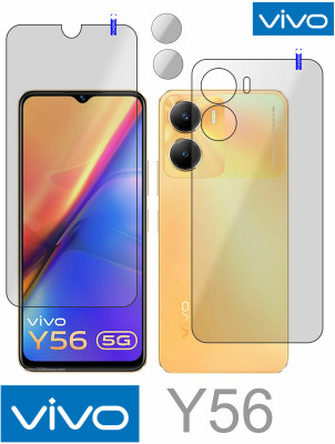PONDRIK Front and Back Tempered Glass for VIVO Y56 5G(Pack of 3)