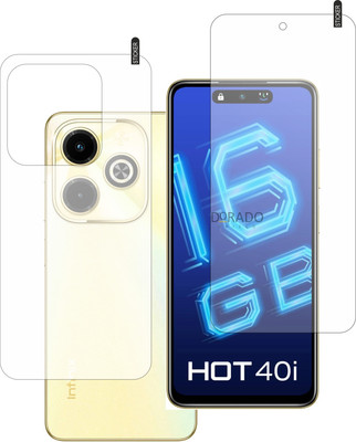 DORADO SHIELD Front and Back Tempered Glass for infinix hot 40i(Pack of 2)