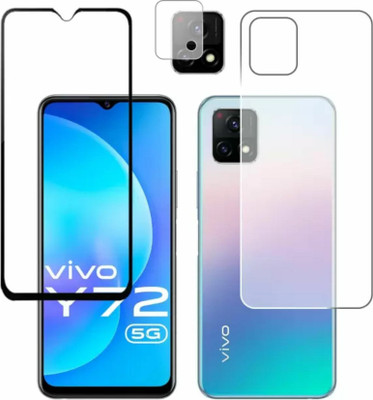 ICROMECK Front and Back Tempered Glass for VIVO Y72 5G(Pack of 3)