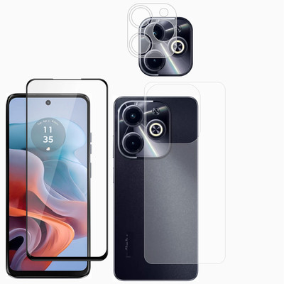 Vatsin Front & Back Camera Lens Glass Protector for Infinix Smart 8 Plus, Front and Back Tempered Glass Combo for Infinix Smart 8 Plus(Pack of: 3)