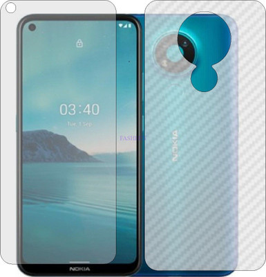 Fasheen Front and Back Tempered Glass for NOKIA C20 (Front Matte Finish & Back 3d Carbon Fiber)(Pack of 2)