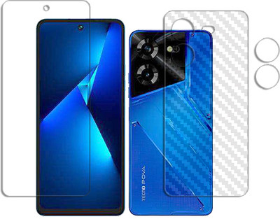 SOMTONE Front and Back Tempered Glass for Tecno Pova 5 FRONT BACK AND CAMERA LENS SCREEN GUARD(Pack of 1)