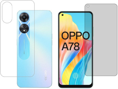 4 YARDS Front and Back Tempered Glass for OPPO A78 4G (Matte Finish)(Pack of 1)