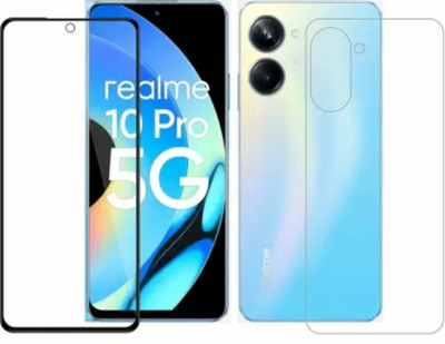 JSGROWITTECH Front and Back Tempered Glass for realme 10 pro 5G(Pack of 2)