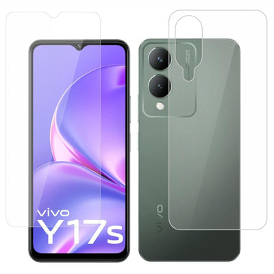 4 YARDS Front and Back Tempered Glass for Vivo Y17s(Pack of 1)