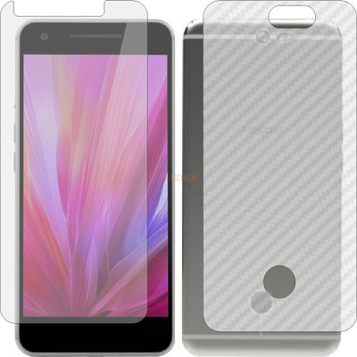 TELTREK Front and Back Tempered Glass for INFOCUS M812I (Front Matte Finish & Back 3d Carbon Fiber)(Pack of 2)