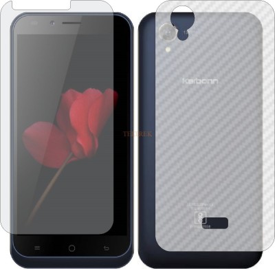 TELTREK Front and Back Tempered Glass for KARBONN AURA NOTE 2 (Front Matte Finish & Back 3d Carbon Fiber)(Pack of 2)