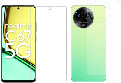 4 YARDS Front and Back Tempered Glass for Realme C67 5G(Pack of 1)