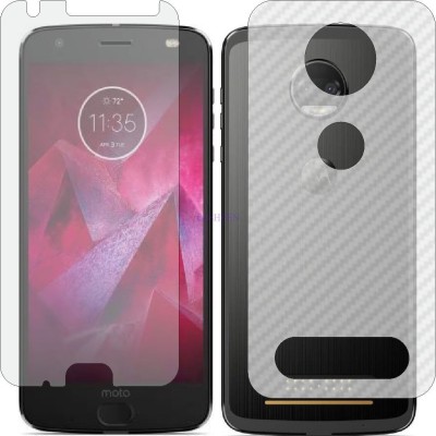 Fasheen Front and Back Tempered Glass for MOTOROLA Z2 FORCE (Front Matte Finish & Back 3d Carbon Fiber)(Pack of 2)