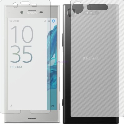 Fasheen Front and Back Tempered Glass for SONY XPERIA XZ (Front Matte Finish & Back 3d Carbon Fiber)(Pack of 2)