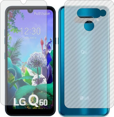 Fasheen Front and Back Tempered Glass for LG Q60(Pack of 2)