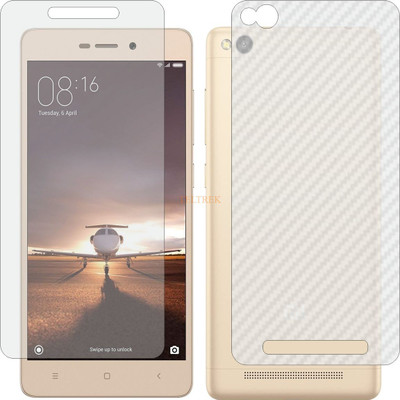 TELTREK Front and Back Tempered Glass for MI 3S (Front Matte Finish & Back 3d Carbon Fiber)(Pack of 2)