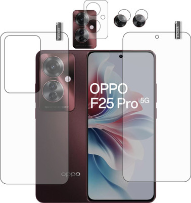 BOMGUARD Front and Back Tempered Glass for OPPO F25 Pro 5G With Camera Lens Protector(Pack of 3)