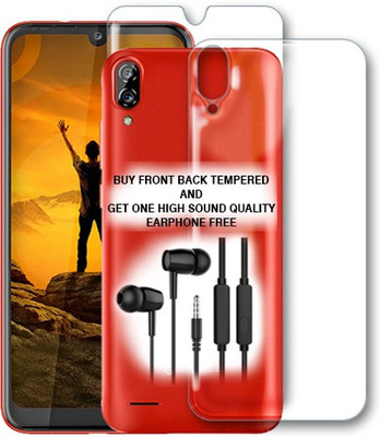 SOMTONE Front and Back Tempered Glass for GIONEE MAX FRONT BACK TEMPERED GLASS BUY AND GET EARPHONE FREE(Pack of 1)