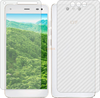 TELTREK Front and Back Tempered Glass for LYF EARTH 1 LS 5501 (Front Matte Finish & Back 3d Carbon Fiber)(Pack of 2)