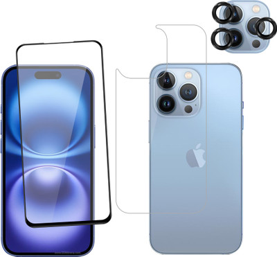 Ten To 11 Front and Back Tempered Glass for Apple iPhone 16 Pro, Apple iPhone 16 Pro [With Rear Camera Lens Guard](Pack of 3)