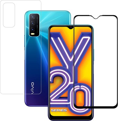 YOGKREETI Front and Back Tempered Glass for Vivo Y20i(Pack of 2)