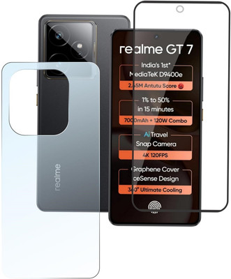 DSCASE Front and Back Tempered Glass for realme GT 7 5G, realme GT 7(Pack of 1)