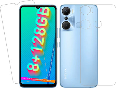 Vatsin Front and Back Tempered Glass for Infinix Hot 12 Pro(Pack of 2)