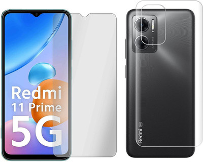 4 YARDS Front and Back Tempered Glass for Redmi 11 Prime 5G (Matte Finish)(Pack of 1)