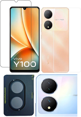 COVER CAPITAL Front and Back Tempered Glass for Vivo Y100A(Pack of 3)