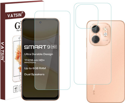 Vatsin Front and Back Tempered Glass for Infinix Smart 9 HD(Pack of 2)