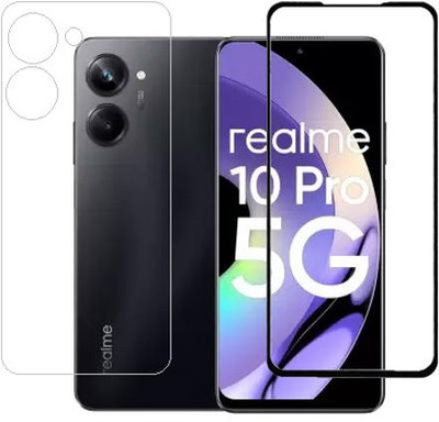 KMPERED Front and Back Tempered Glass for Realme 10 Pro 5G(Pack of 2)