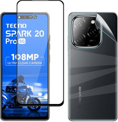 Vatsin Front and Back Tempered Glass for Tecno Spark 20 Pro 5G(Pack of 2)
