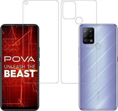 PR SMART Front and Back Tempered Glass for Tecno Pova(Pack of 2)
