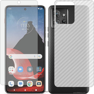ZINGTEL Front and Back Tempered Glass for MOTOROLA THINKFONE 5G (Front Matte Finish & Back 3d Carbon Fiber)(Pack of 2)