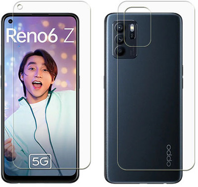 MUTAALI Front and Back Tempered Glass for OPPO Reno 6Z(Pack of 1)