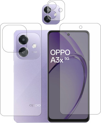 DORADO SHIELD Front and Back Tempered Glass for oppo a3x 5g(Pack of 2)